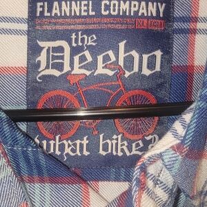 DIXXON DEEBO Red and Blue Plaid Flannel
